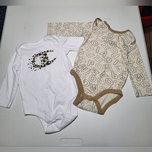 Champion White and Tan Bodysuit Set